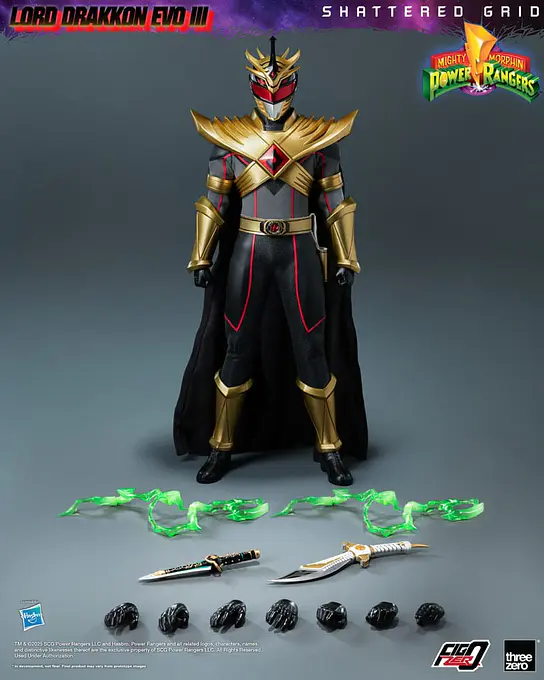 Mighty Morphin Power Rangers Shattered Grid FigZero Action Figure 1/6 Lord Drakkon Evo III 30 cm - threezero photo 2