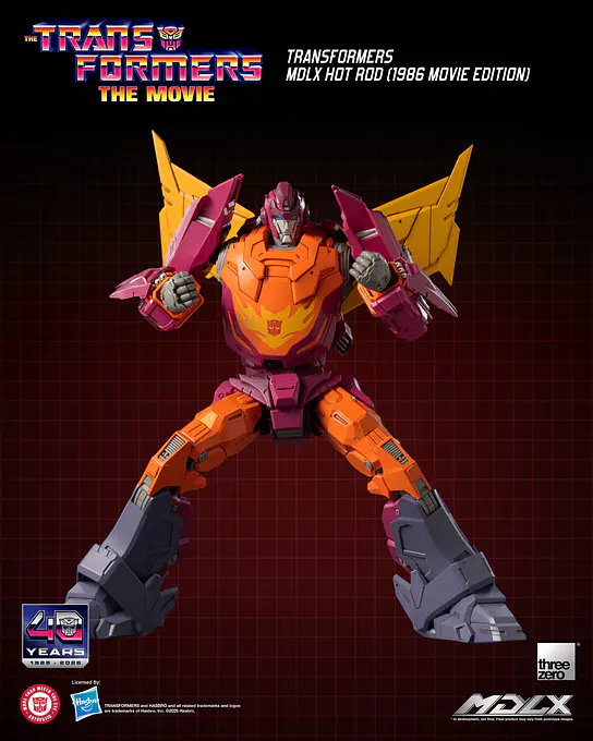 Hot Rod in a wide battle stance