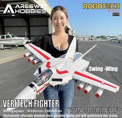 Robotech VF-1J Veritech Fighter 1/13.5 Remote Control Model Aircraft | Areswei - alternate view