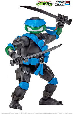 Teenage Mutant Ninja Turtles x G.I. Joe Crossover Classics Action Figure Leonardo x Snake Eyes 12 cm